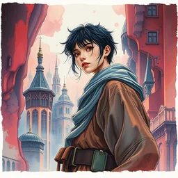 akira. highly detailed, digital painting, watercolor, soviet realism, engraving, artstation, concept art, smooth, sharp focus, vivid grunge, manga, illustration, unreal engine 5, 8 k, art by bilibin and kilian eng and kuvshinov and malevich and mucha