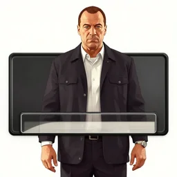 tony soprano in gta v, art by stephen bliss, loading screen