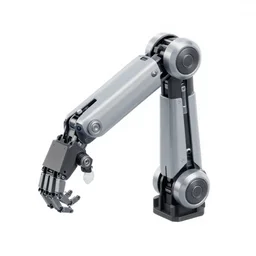 mech arm with white background, isometric 3 d, ultra hd