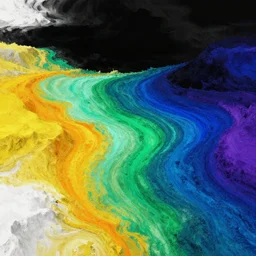 fantasy landscape, vantablack, antimony white, cobalt yellow, chrome yellow, strontium yellow, cadmium orange, emerald, celadon, scheele's green, alizarin green, malachite green, cobalt blue, teal, tyrian purple, lapis lazuli, australien, guweiz, 8 k, octane render
