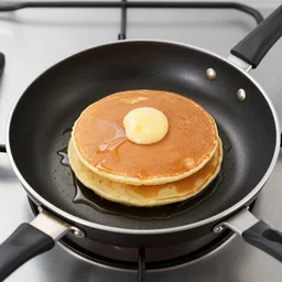 frying pan made of pancake