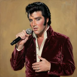 elvis presley velvet painting, kitcsh inspired by edgar leetag, american velvet painting, veveltaria