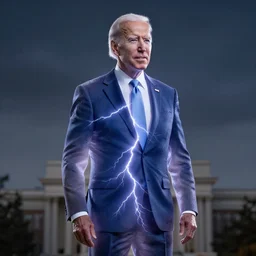 joe biden made out of lightning