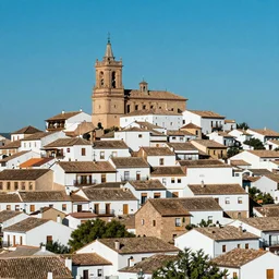 A Spanish village. Seamless parallax background.