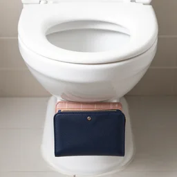 wallet bottom of toilet