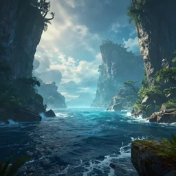 ocean, fantasy, unreal engine