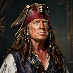 donald trump as a pirate, hdr