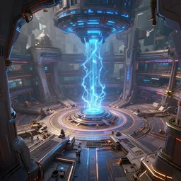 future, solarpunk, battle arena, artstation, unreal, octane, electricity