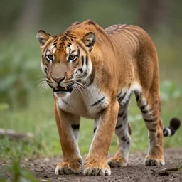 a sabertooth tiger realistic nature photography t