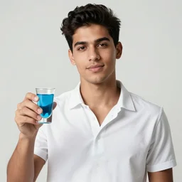 portrait of a ( ( ( un shot de tequila y azul ) ) ), ( ( guapo joven caliente cubano camisa abierta ) ), nubes y magia, el sol, concept character, by greg rutowski and tezuka and oi and mucha and bierstadt and remington, trending on artstation