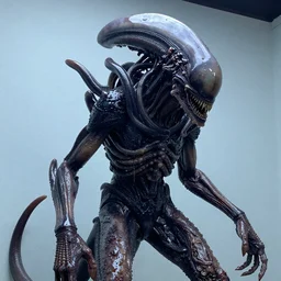 photo taken of an epic intricate, ultra detailed, super realistic gritty, wet, slimy, lifelike sculpture of a nightmarish hellish alien creature with tentacle dreadlocks created by weta workshop for james cameron, zoomed in shots, photorealistic, sharp focus, white wall coloured workshop, cold blueish colour temperature, f 0. 4