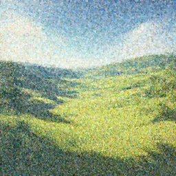 a beautiful landscape, 6 point perspective, digital art