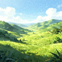 a beautiful landscape, 6 point perspective, digital art