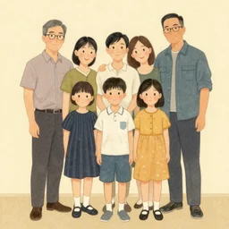 Illustration of families by Victo Ngai and James Gilleard and Bruce Pennington