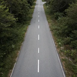 topdown fotage of an old abandoned road