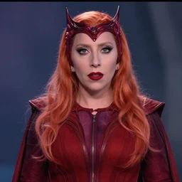 screenshot of lady gaga as the scarlet witch in wandavision