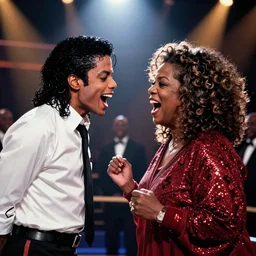 michael jackson and oprah screaming at each other in the oprah show