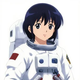 anime portrait of a young astronaut girl, kyoto animation, last exile, blue submarine no. 6, katsura masakazu, tsutomu nihei, gustav klimt, loish, murata range, kawaii, manga, bright colors, beautiful, vibrant, gradation, jean giraud, moebius, fantasy