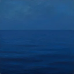 a dark deep blue sea calm relaxing oil painting wallpaper