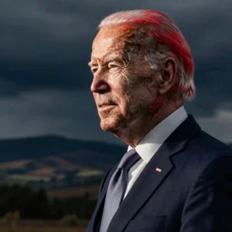 photograph of Joe Biden with red hair