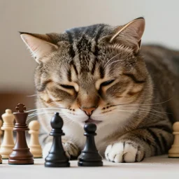 photo of a cat doing a facepalm with his pawn