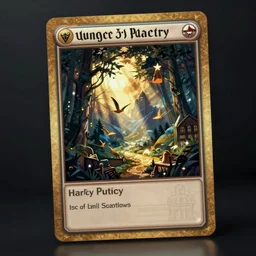 magic card, Harry Potter on a magic card
