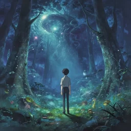a high definition screenshot from the hauntingly beautiful science fiction anime film ; a strange and ethereal dreamscape, digital painting by makoto shinkai, patrick faulwetter, ryan glitter concept artist, surrealism, cinematic still, trending on artstation
