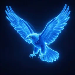 glowing blue eagle art