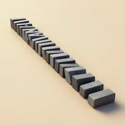 a fibonacci sequence in 3d, octane render
