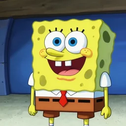 stunning photograph of spongebob squarepants, cinematic shot, ultrawide shot, closeup