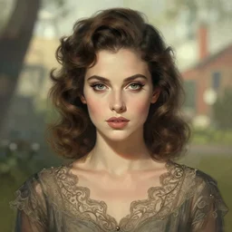 beauty, mysterious, surburb, 1 9 5 0, bokeh, intricate, elegant, highly detailed, digital painting, artstation, concept art, smooth, sharp focus, illustration, art by artgerm, greg rutkowski, gil elvgren, symmetry, natural light, 1 3 5 mm!!