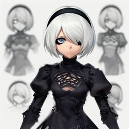 portrait splatoon nintendo one character digital painting no blur, concept art, character sheet nier automata 2 d, yoji shinkawa, yoshitaka amano, tsutomu niehi, cyberpunk, trending on artstation, featured on pixiv, hyper detail, cinematic composition, 8 k