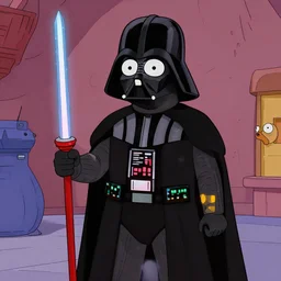 darth vader as a simpsons character