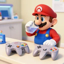 Mario has a drinking problem, rehab clinic, n64 game