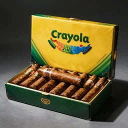 crayola branded box of cigars