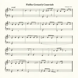 sheet music for piano of the greatest musical composition, very detailed