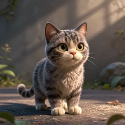 cat rendered by pixar