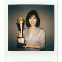 Polaroid photo of Seiko matsuda 1970's colored , award winning