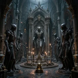 evil souls being produced on cyber - gothic - baroque illuminated creation chamber line, detailed, intricate, advanced, fantastic reality, 8 k resolution