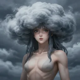 character concept art of an anime stormy cloud goddess | | key visual, cute - fine - face, pretty face, realistic shaded perfect face, toned muscles, fine details by stanley artgerm lau, wlop, rossdraws, james jean, andrei riabovitchev, marc simonetti, and sakimichan, tranding on artstation