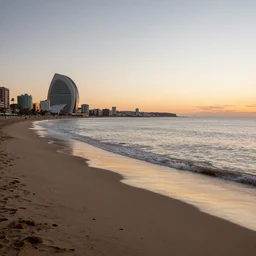 sunset view beach of Valencia,