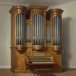 the weirdest pipe organ, oil painting by grant wood, masterpiece, oil painting, incredible detail and lighting, impeccable composition