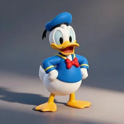 photorealistic depiction of Donald Duck