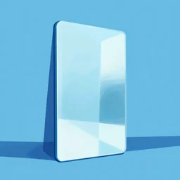 mirror portal utopian, clean, modern, azure, futuristic, by simon stalenhag, james gurney, victo ngai. photoshop cutout vector filter