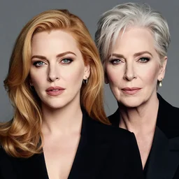 portrait of christina hendricks and charlize theron hybrid by mario testino, headshot, detailed, award winning, sony a 7 r