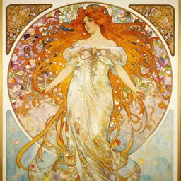 a beautifull intricate painting of a beautifull princess surrounded by flowing flower petals, vivid colors, artstation, by jeremy mann, by alphonse mucha, by boris vallejo