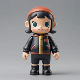 a beautiful art toy by world of 3 a with a bomber jacket