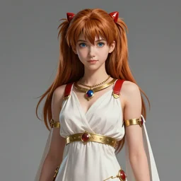 a stunning portrait of Asuka Langley as an ancient greek priestess, digital art by Ross Tran and Angel Ganev, highly detailed, trending on artstationhq