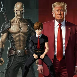 one punch man vs donald trump by h. r. giger and greg rutkowski - elden ring