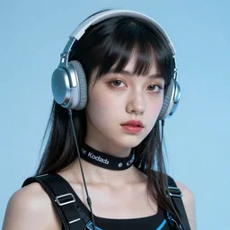 A portrait of a beautiful cyberpunk girl, in the style of David LaChapelle, Kodakchrome, fine art
